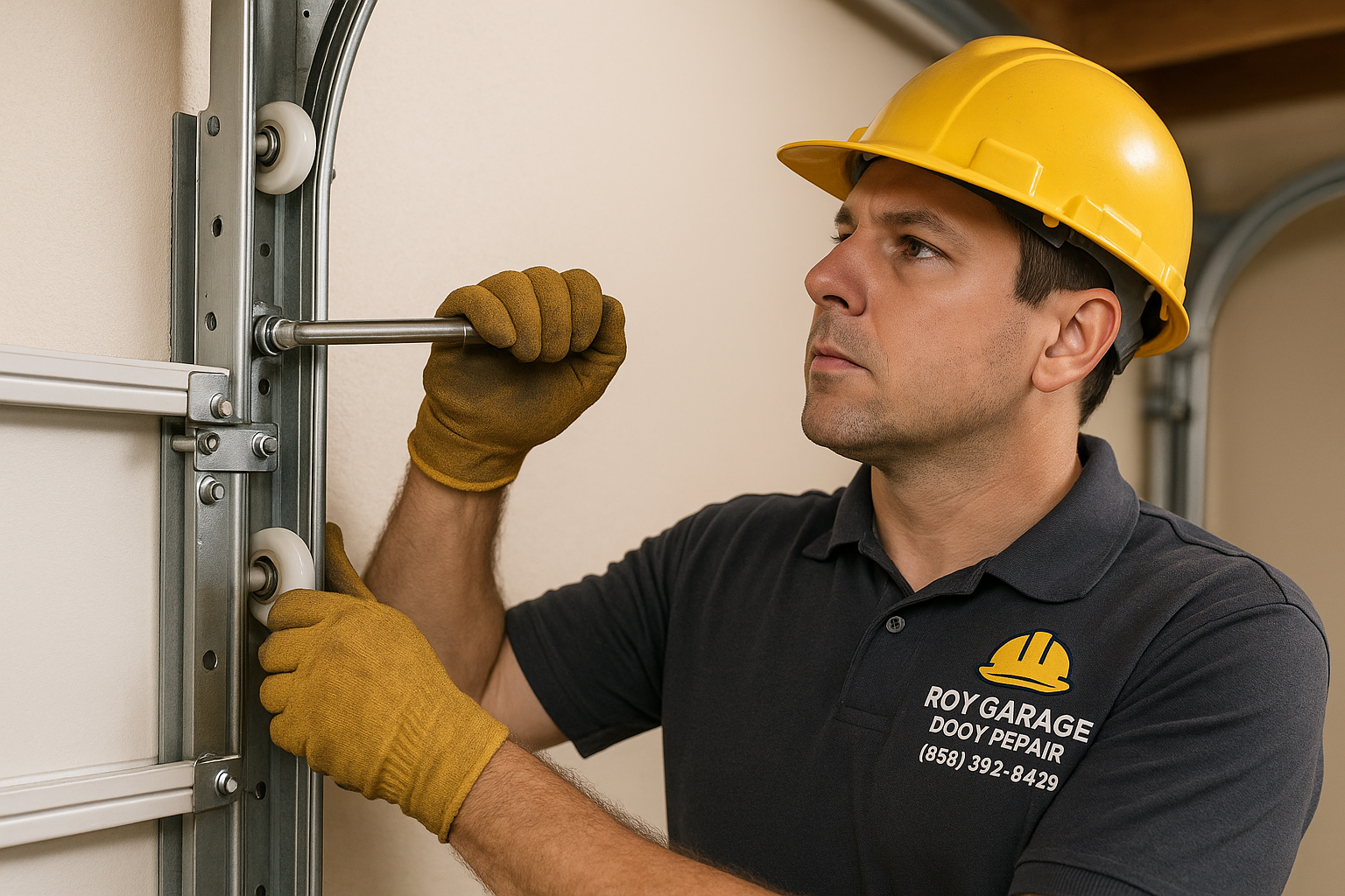 Garage Door Track Repair in Felton